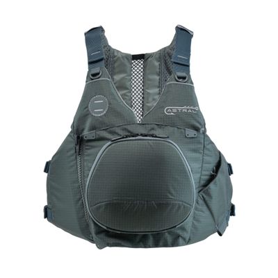 Astral Sturgeon Life Jacket - High-Ventilation USCG Type III PFD Adult Life Vest for Fishing & Touring - Pebble Gray - Medium/Large
