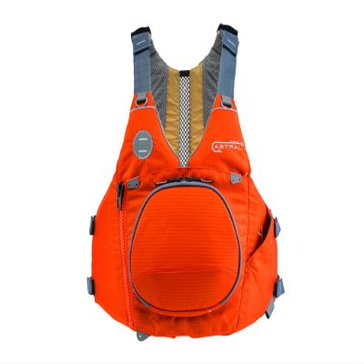 Astral Sturgeon Life Jacket - High-Ventilation USCG Type III PFD Adult Life Vest for Fishing & Touring - Burnt Orange - Small/Medium
