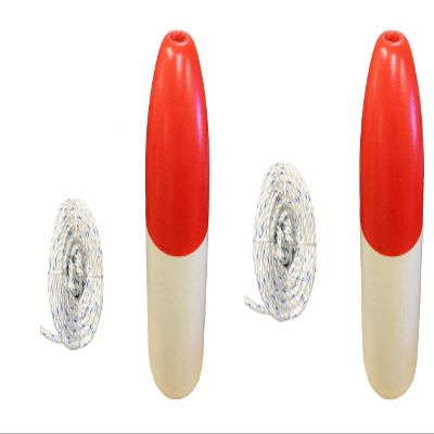 2-Pack of KUFA Sports 5/16" x100' Non-Lead Sinking Line and 13" Bullet Float for Crab Pot (FWM103x2)