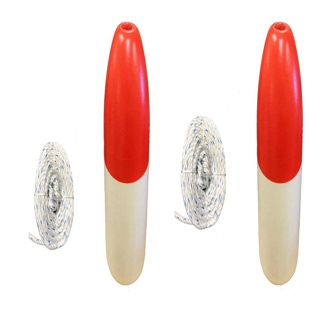 2-Pack of KUFA Sports 5/16" x100' Non-Lead Sinking Line and 13" Bullet Float for Crab Pot (FWM103x2)