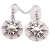 1pair(2pcs) Tibetan Silver UFO Alien Dangle Drop Earrings Sun Earrings Handmade DIY Jewelry (sun) view 1