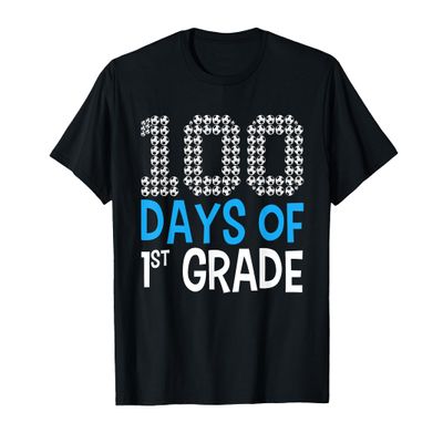 100 days of first grade Soccer Sport 100th day of school T-Shirt