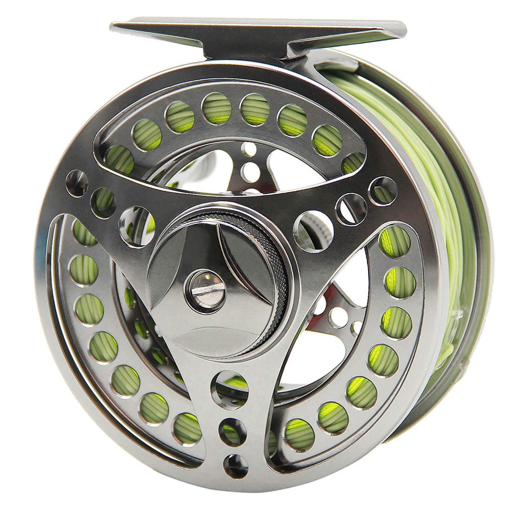 ANGLER DREAM Fly Fishing Reel wih Line Combo WF Floating Line 8WT Fly Reel Preloaded Fly Line Spool 7/8WT Large Arbor CNC Machinesed Fly Reel