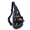 Hebetag Leather Sling Bag Crossbody Backpack for Men Women Outdoor Travel Shoulder Chest Pouch Casual Hiking Pack view 4