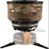 Jetboil MiniMo Portable Stove with Adjustable Heat Control for Camping and Backpacking, Propane/Isobutane Burner with Cooking Cup, Camo view 1