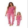 Munki Munki Girls' Snug Fit Pajama Set, Buffalo Plaid Hearts, 2 view 1