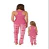 Munki Munki Girls' Snug Fit Pajama Set, Buffalo Plaid Hearts, 2 view 2