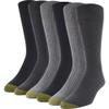 GOLDTOE Men's Stanton Crew Socks, Multipairs, Charcoal/Grey Marl/Black, X-Large view 1
