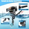 6HP Outboard Motor 4 Stroke Heavy Duty Fishing Boat Engine with Air Cooling System, 140CC Outboard Motor Boat Engine Hand Pull 4500-5500RPM view 3