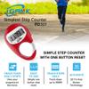 iGANK Simple Walking Pedometer 3D Step Counter for Men Women Kids (Red) view 2