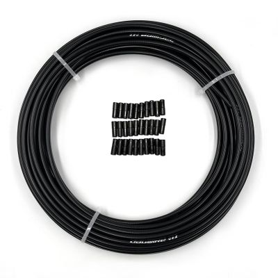 Farbetter Lined Bicycle Brake Cable Housing, 5mm x 50ft, Including 30 PCS Cable End Caps Kit, The Most Trusted DIY Set for SRAM/Shimano Mountain Bike Road Bike (Black)