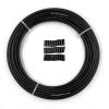 Farbetter Lined Bicycle Brake Cable Housing, 5mm x 50ft, Including 30 PCS Cable End Caps Kit, The Most Trusted DIY Set for SRAM/Shimano Mountain Bike Road Bike (Black) view 1