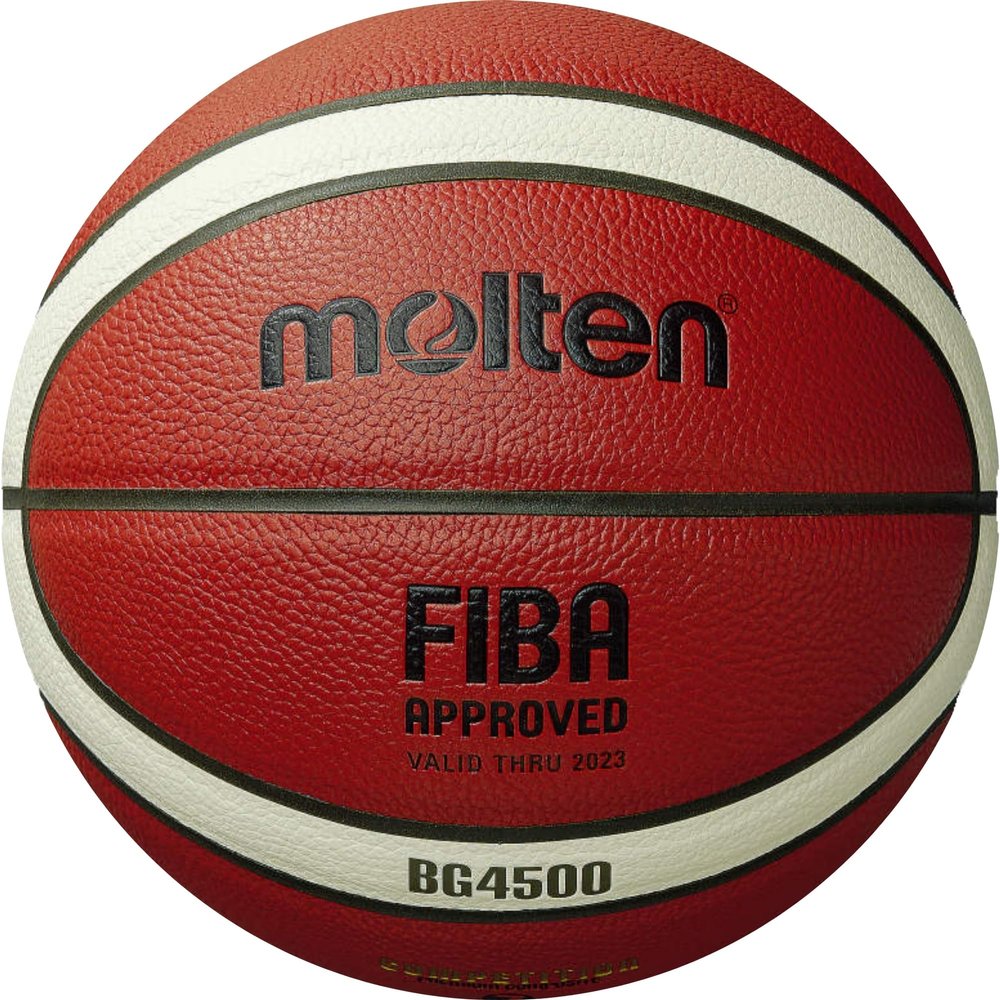 Molten BG4500 Basketball, Match Ball, BBL & WBBL, FIBA Approved, Premium Composite Leather, Indoor Play, Orange/Ivory, Size 7, Suitable for Boys Age 14 & Adult