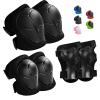 Kids Protective Gear Set Wemfg Knee Pads for Kids 7-13 Years Toddler Knee and Elbow Pads with Wrist Guards 3 in 1 for Skating Cycling Bike Rollerblading Scooter(Black) view 1