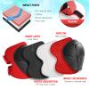 Wemfg Kids Protective Gear Set Knee Pads for Kids 7-13 Years Toddler Knee and Elbow Pads with Wrist Guards 3 in 1 for Skating Cycling Bike Rollerblading Scooter(Red) view 3