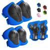 Kids Protective Gear Set Wemfg Knee Pads for Kids 7-13 Years Toddler Knee and Elbow Pads with Wrist Guards 3 in 1 for Skating Cycling Bike Rollerblading Scooter(Blue) view 1
