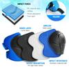 Kids Protective Gear Set Wemfg Knee Pads for Kids 7-13 Years Toddler Knee and Elbow Pads with Wrist Guards 3 in 1 for Skating Cycling Bike Rollerblading Scooter(Blue) view 3