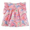 OshKosh Girls' Flutter Sleeve Top, Multi-Color, 6-9 Months view 1