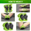 Kids Protective Gear Set Wemfg Knee Pads for Kids 7-13 Years Toddler Knee and Elbow Pads with Wrist Guards 3 in 1 for Skating Cycling Bike Rollerblading Scooter(Green) view 4