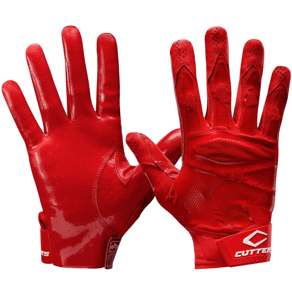 Cutters Rev Pro 4.0 Receiver Glvs Solid Red A/S, Small (S500-S-05-32)