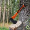 Edward Tools Wood Axe - Heavy Duty Small Camp Hatchet with Sheath - for Splitting Wood, Kindling - Forged Steel Blade with No Slip Handle - Throwing Hatchet and Axe view 2