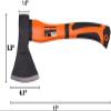 Edward Tools Wood Axe - Heavy Duty Small Camp Hatchet with Sheath - for Splitting Wood, Kindling - Forged Steel Blade with No Slip Handle - Throwing Hatchet and Axe view 3