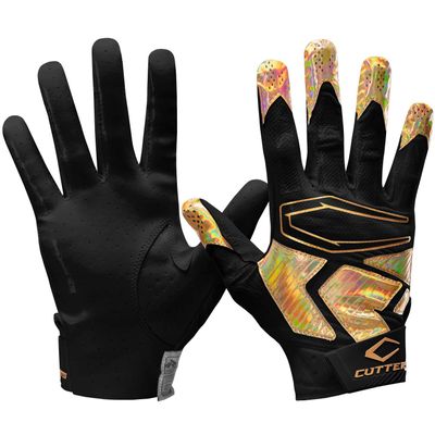 Cutters Rev Pro 4.0 Receiver Glvs Blk/Gold Chrome Iridescent A/XXXL (S500-0131IR-37)