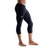 CompressionZ Men's Compression Pants for Workout, Sports|Base Layer Running Tights Leggings (Capri 3/4, Black, Large) view 1