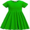 TriKalor Girls Dresses Short Sleeve Solid Color Skater Casual Twirly Dress with Pockets Grass Green 4-5T view 1
