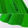 TriKalor Girls Dresses Short Sleeve Solid Color Skater Casual Twirly Dress with Pockets Grass Green 4-5T view 3