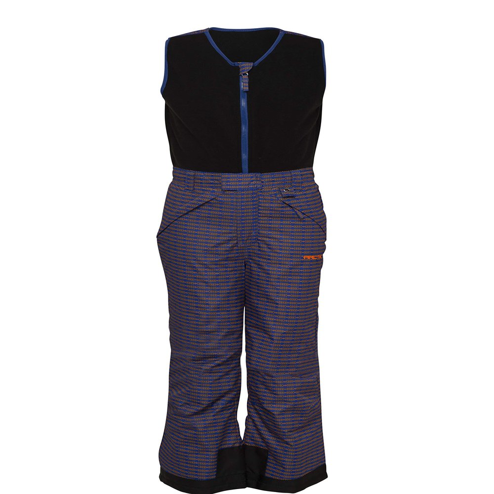 Arctix Kids Limitless Fleece Top Bib Overalls, Arrowhead Royal Blue/Orange, X-Large
