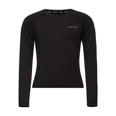 Arctix Girls Power Base Layer Crewneck Top, Black, Large