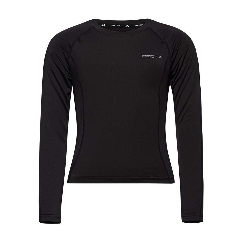 Arctix Girls Power Base Layer Crewneck Top, Black, Large