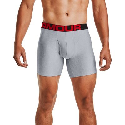 Under Armour mens Tech 6-inch Boxerjock 2-PackDISC , Mod Gray Light Heather (011)/Jet Gray Light Heather , 3X-Large