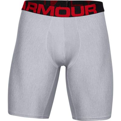 Under Armour mens Tech 9-inch Boxerjock 2-Pack , Mod Gray Light Heather (011)/Jet Gray Light Heather , Small