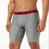 Under Armour mens Tech 9-inch Boxerjock 2-Pack , Mod Gray Light Heather (011)/Jet Gray Light Heather , Small view 3