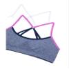 Hanes Girls', Big Kid Big ComfortFlex Fit Seamless Racerback 2-Pack Bra, in The Navy Heather/Magenta Quartz w White, X-Large view 1