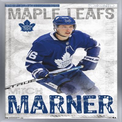 Trends International NHL Toronto Maple Leafs - Mitch Marner 19 Wall Poster, 22.375" x 34", Silver Framed Version