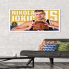 Trends International NBA Denver Nuggets - Nikola Jokic 19 Wall Poster, 22.375" x 34", White Framed Version view 2