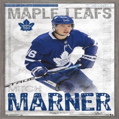 Trends International NHL Toronto Maple Leafs - Mitch Marner 19 Wall Poster, 22.375" x 34", Barnwood Framed Version