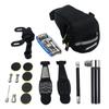 Bike Tire Repair Kit and Mini Bike Pump - for The Presta and Schrader Glueless Puncture Repair Kit (Up to 120 PSI) for Road Mountain Bikes and BMX Bikes with Bike Tail Bag view 1