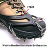 AnEssOil Ice Snow Grips Traction Cleats Upgraded 19 Spikes Crampons for Snow Shoes and Boots for Winter Trail Running, Hiking, and Ice Fishing (Orange,M) view 2