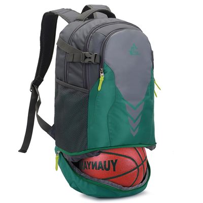 35L Basketball Backpack Large Sports Bag with Separate Ball compartment, for Basketball Soccer Volleyball Swim Gym Travel (Green)
