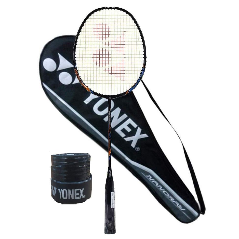 Yonex Nanoray Light 18i Graphite Badminton Racquet (77g, 30 lbs Tension) & Full Cover with 1Grip