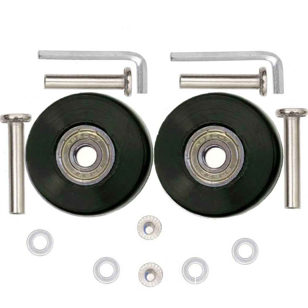 ORO 1 Pair Luggage Wheels Replacement 40 * 18mm Case Wheels with 8mm Bearings for Suitcase and Inline Skate