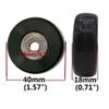 ORO 1 Pair Luggage Wheels Replacement 40 * 18mm Case Wheels with 8mm Bearings for Suitcase and Inline Skate view 2