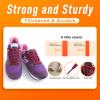 VSUDO Upgrade 79" Double Layer Weave Flat Shoelaces, 5/16" Wide Flat Shoe Laces for Adults & Kids Sneakers or Athletic Shoes [1Pair-Purplish Red-200CM] view 3