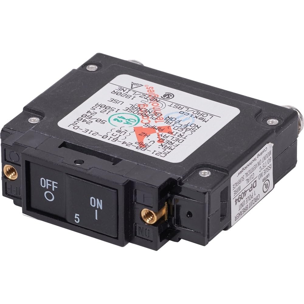 Blue Sea Systems 7454 Circuit Breaker C-Series Flat Rocker 5A AC UL489