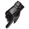 AZYOUNG Men's Winter PU Touch Screen Warm Riding Business Leisure Washed Leather Gloves (Black) view 2