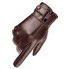 Men's Winter PU Touch Screen Warm Riding Business Leisure Washed Leather Gloves (Brown) view 2